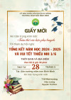 Thư mời các vị phụ huynh tham gia tổng kết năm học