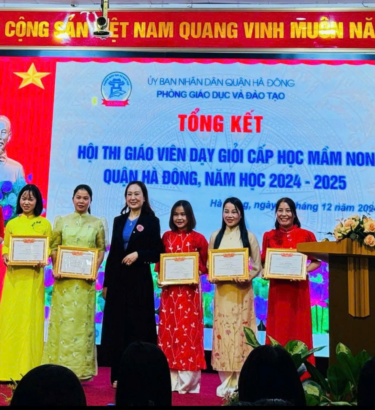 TỔNG KẾT HỘI THI GIÁO VIÊN DẠY GIỎI CẤP HỌC MẦM NON QUẬN HÀ ĐÔNG